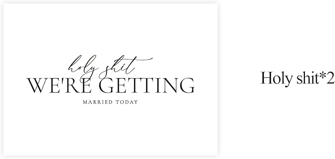 Set of 2 Funny Wedding Gift Cards, To My Groom Bride On Our Wedding Day Card, Wedding Day Vows Card for Wife Husband.（HOLY A）