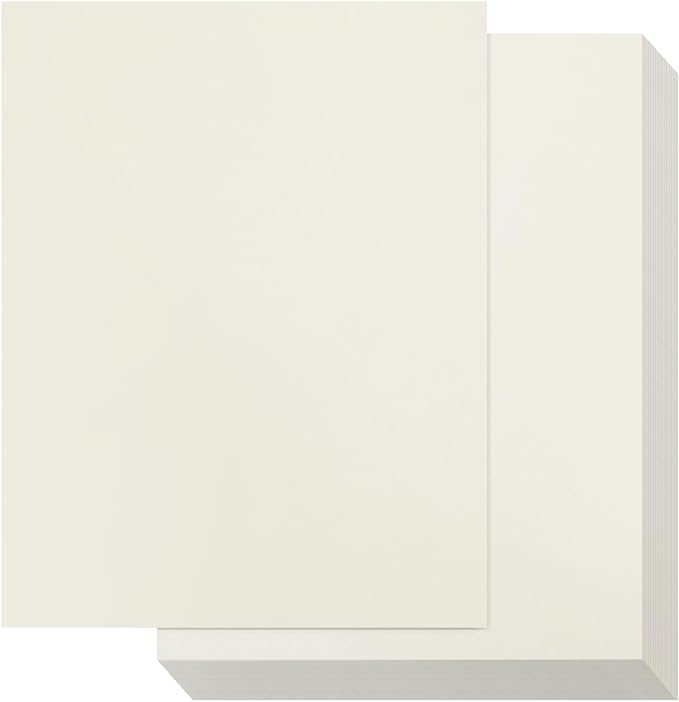 96 Sheets Parchment Paper for Certificates, Resumes, Diplomas - 90 GSM Textured Stationary, Printer-Friendly - Diploma Certificate Papers for Printing 8.5x11 inch