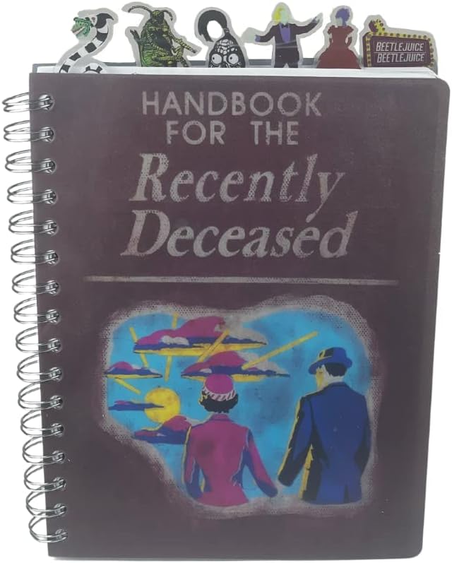 Innovative Designs Beetlejuice Tab Journal Notebook, Spiral Bound, 144 Lined Pages, 8 x 7 inche