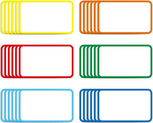 Dry Erase Magnetic Label Bordered Colors 5 x 3