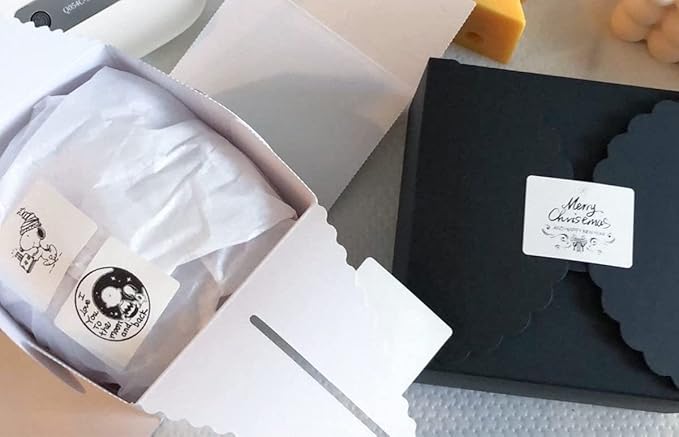 Phomemo [6x230 pcs] Original Labels for M110 M100 M220 M221 M120 M200, 1.97'' x 1.18'' (50x30mm),6 Rolls, 230 Labels/Roll, Square, White, All-Purpose Self-Adhesive Thermal, for Barcode, Name, Address