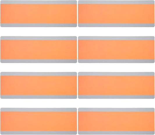 YOKIVE 8 Pcs Guided Reading Strips, Book Highlighter Strips Reading Tracker Bookmark Teacher Supply, Great for Classroom (Orange Transparent, 7.48"x2.76")