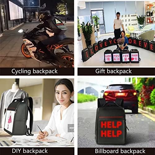 LED Backpack with Programmable Display, Bluetooth Connectivity (Large 25L)