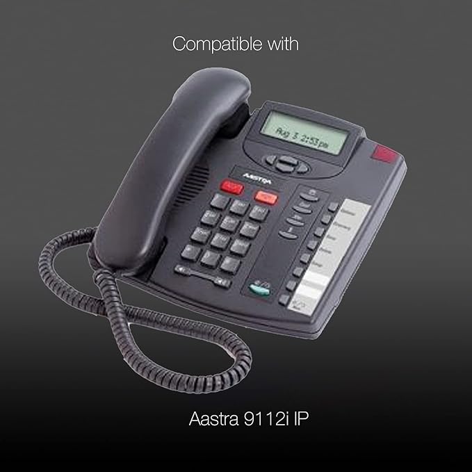 Global Teck U10p Plantronics - Poly Type Headset Telephone Cord Compatible with Mitel, Aastra, Polycom, Nortel, Meridian Landline Phones - For Plantronics H and HW series Corded Headsets and EncorePro