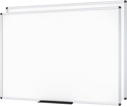VIZ-PRO Magnetic Dry Erase Board, 60 X 48 inches, Pack of 2, Silver Aluminium Frame