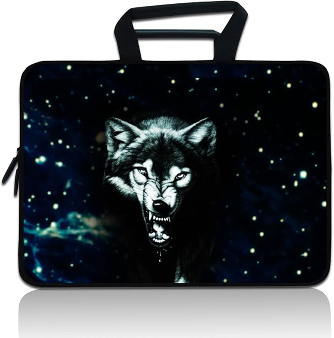 11 11.6 12 12.5 inch Laptop Carrying Bag Chromebook Case Notebook for Apple MacBook Air Samsung HP DELL Lenovo Asus (Cool Wolf)