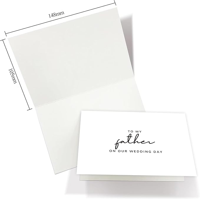 Wedding Day Card for Father, Father Of The Bride/Groom Gifts, To My Father On Our Wedding Day. （Father B）, 6*4