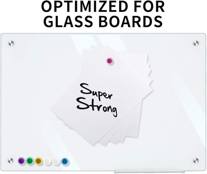 Magnets for Glass Whiteboard, Dry Erase Board, Large, Assorted Color 20 Pack (20PCS)