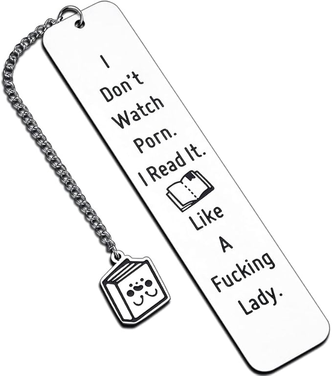 Book Marks for Reading Women, Book Lovers Gifts Book Marks, Funny Spicy Bookmark with Chain for Bookishs Bookworms Nerds, Christmas Birthday Valentines Day Gifts Reading Club Present
