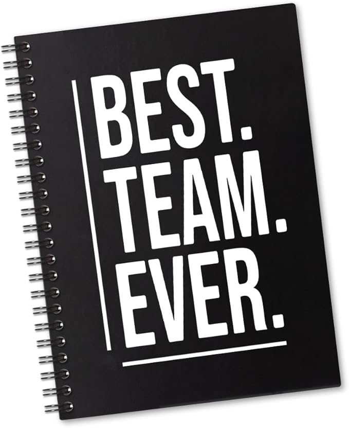 Best Team Ever 160 Blank Pages Spiral Notebook, Team Notebooks for Employees, Teamwork Gifts for Staff, Team Gifts for Coworkers, Team Member Gifts for Colleagues, Employee Appreciation Gifts