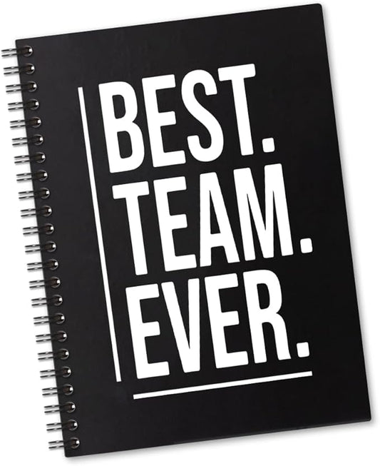 Best Team Ever 160 Blank Pages Spiral Notebook, Team Notebooks for Employees, Teamwork Gifts for Staff, Team Gifts for Coworkers, Team Member Gifts for Colleagues, Employee Appreciation Gifts