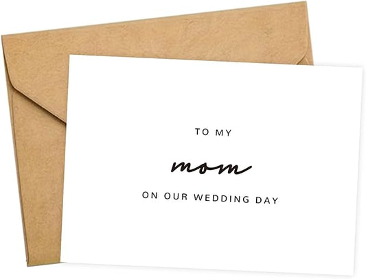 Wedding Day Card for My Mom, To My Mom On Our Wedding Day Card, Mom Of The Bride/Groom Gifts.（Mom B）, 6*4