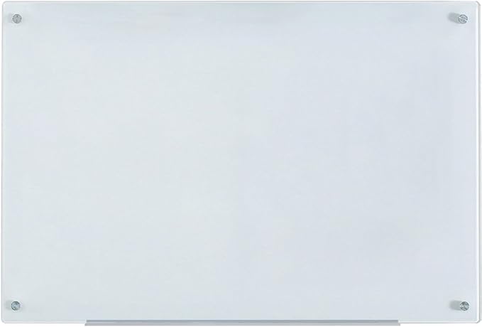 Audio-Visual Direct Magnetic White Glass Dry-Erase Board Set - 36 x 24 Inches -