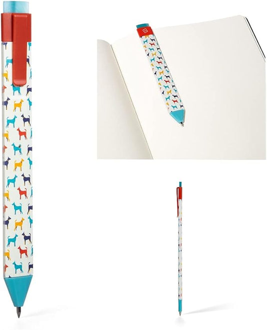 Pen Bookmark with Refills | Erasable Ballpoint Gel Pen and Bookmark 3-in-1 | Ink Novelty Pen with Eraser | Page Marker | Book Marker | Page Holder Clip | Gift for Reader and Writer (Dog)