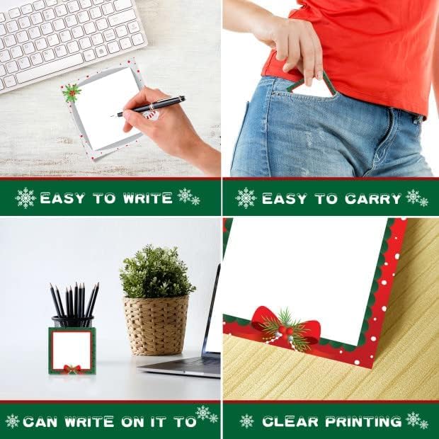 18 Pieces Christmas Sticky Notes Christmas Design Self-Adhesive Note Pads Winter Sticky Memo Notes for School Office Home Supplies Students Teachers Presents