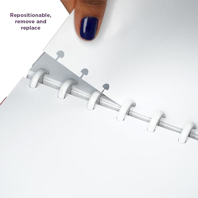 Refills Discbound Notebook Blank Plain White Paper - 5.51" x 7.87" Paper for Custom Discbound Notebook, Planner or Daily Use – 90 GSM Custom Note-Taking System Discbound Inserts – 50 Sheets