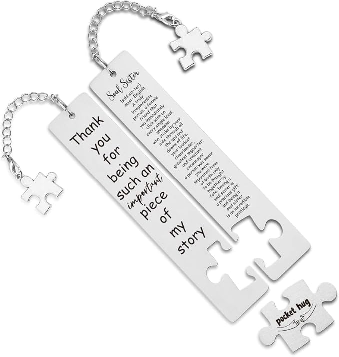 Thank You Gift for Soul Sister, Funny Bookmarks Gift for Soul Sister, Book Lover Gift for Soul Sister, Reading Gift for Soul Sister,Sisters Gifts from Sister,WB123