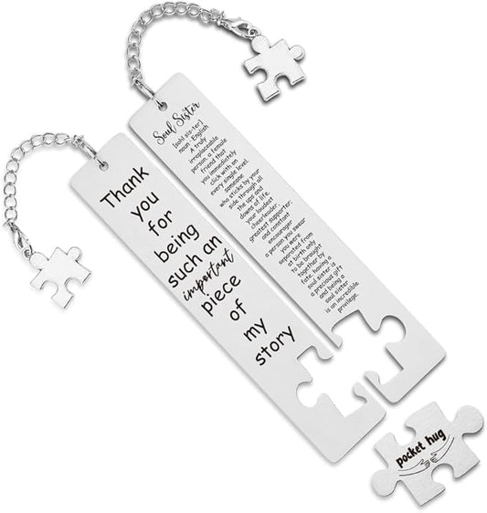 Thank You Gift for Soul Sister, Funny Bookmarks Gift for Soul Sister, Book Lover Gift for Soul Sister, Reading Gift for Soul Sister,Sisters Gifts from Sister,WB123
