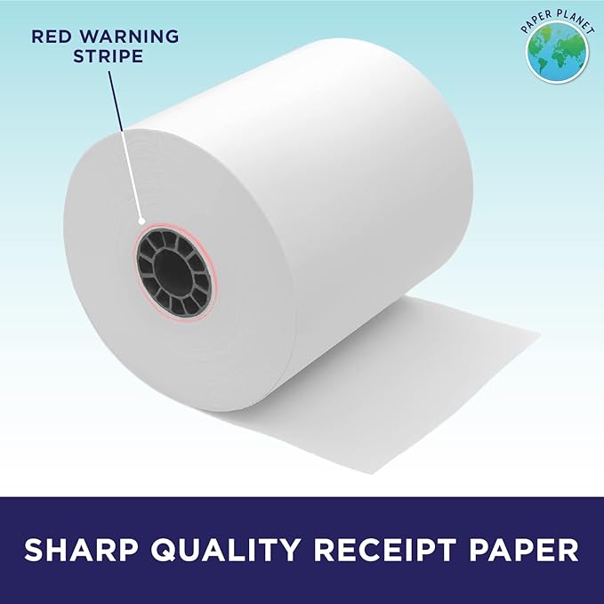 Thermal Paper for Toast POS (Toast TP200 Thermal Printer) by Paper Planet | Credit Card Machine Receipt Paper for Toast TP200 Terminal Printer | 20 Rolls