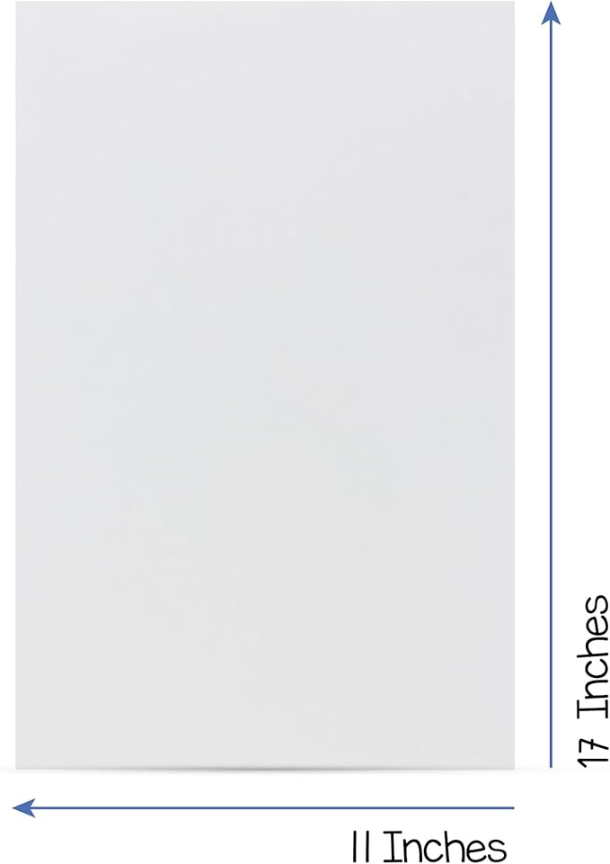 Hygloss White Paper - 24 lb, 89 GSM, Acid-Free, Fade-Resistant, 11x17-Inch Ledger Size Color Copy Paper, 90 Sheets