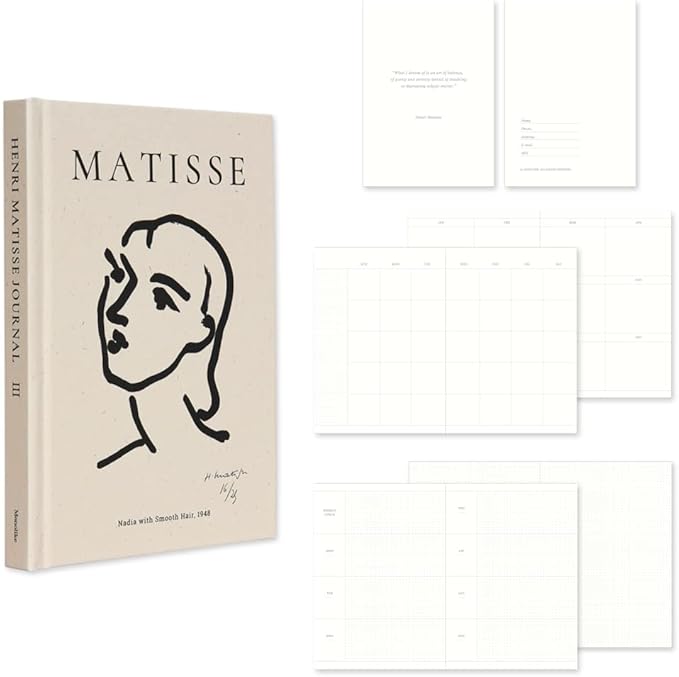 Monolike Hardcover Henri Matisse Diary, HENRI MATISSE JOURNAL Ⅲ - Academic Planner Weekly & Monthly Planner