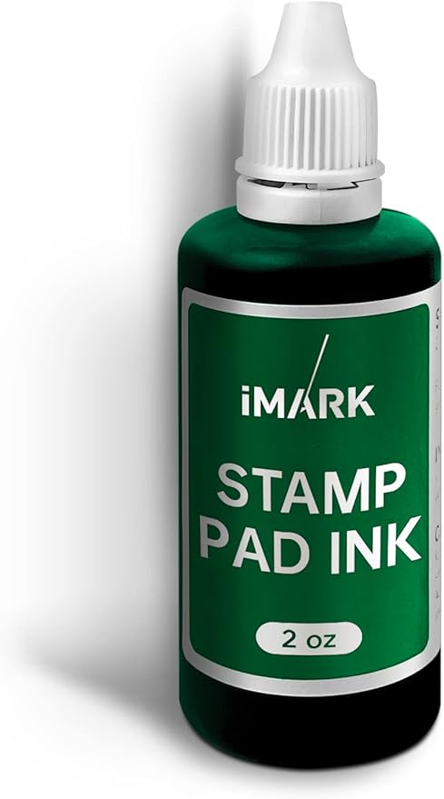 iMARK Premium Refill Ink for Self-Inking Stamps, Daters and Stamp Pads (2 oz, Green)