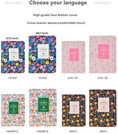 Flowery Journal, Planner Notebook and Calendar Schedule Organizer (Pink Cherry Blossom, A6(7 inch))