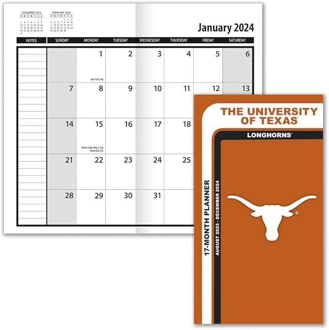 TURNER SPORTS Texas Longhorns 2023-24 17-Month Pocket Planner (24998890522)