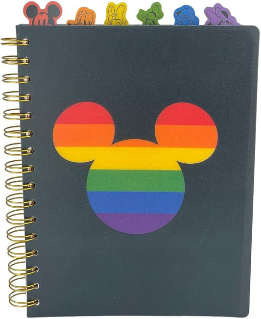 Innovative Designs Disney Pride Spiral Tab Journal Diary Notebook, Mickey Mouse Rainbow Pride Journal