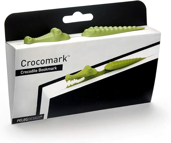 PELEG DESIGN Cool Animal Bookmark Animal Shaped Bookmarks for Kids and Adults (Crocomark)