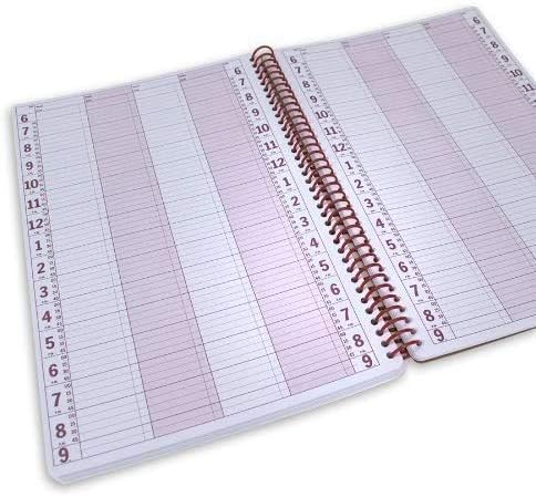 Notebook Planner, 4 Column Appointment Book – Large 8.5" x 13.5" Undated 2024 Planner, Daily & Hourly Planner in 15 Minute Increments – Spiral Notebook Organizer for Scheduling Appointments (4 Columns)