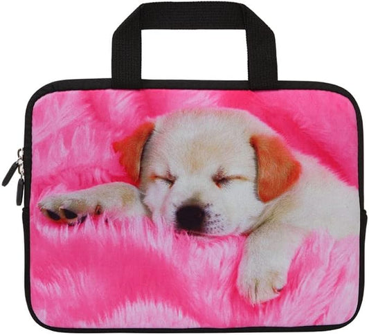 11 11.6 12 12.1 12.5 inch Laptop Carrying Bag Chromebook Case Notebook Ultrabook Bag Tablet Cover Neoprene Sleeve for Apple MacBook Air Samsung Google Acer HP DELL Lenovo Asus (Cute Dog)