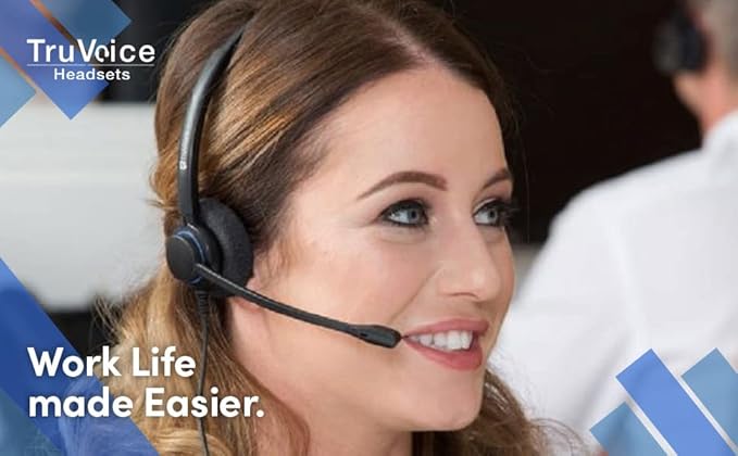 TruVoice Headset Training Solution for Phones (Includes 2 x HD-150 Professional Double Ear Headsets with NC Microphone,Training Cord and Smart Lead - Works with 99% of Phones with Headset Port)