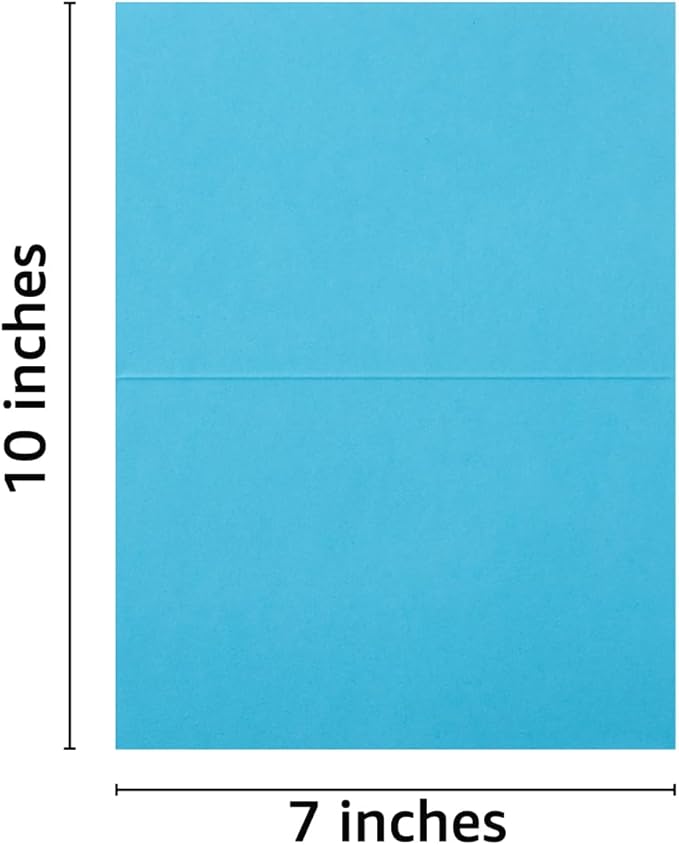 50 Pack Blank Cards Folded Cardstock Thank You Blank Greeting Cards for Invitations, Wedding, Greeting Cards, All Occasion DIY (Multicolor, 5x7)