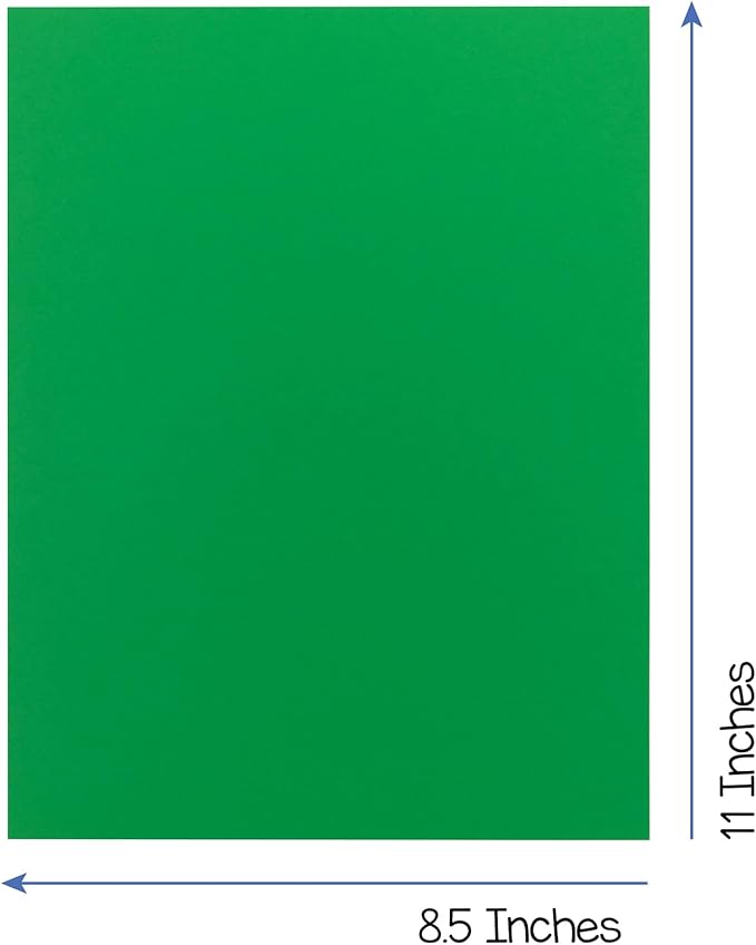 Hygloss Dark Green Colored Paper - 24 lb, 89 GSM, Acid-Free, Fade-Resistant, 8.5x11-Inch Letter Size Color Copy Paper, 90 Sheets