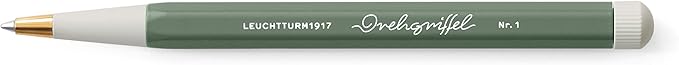 LEUCHTTURM1917 - Drehgriffel Writing Pen (Olive) - Ballpoint Pen with Royal Blue Ink Included