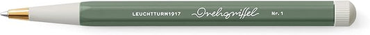 LEUCHTTURM1917 - Drehgriffel Writing Pen (Olive) - Ballpoint Pen with Royal Blue Ink Included
