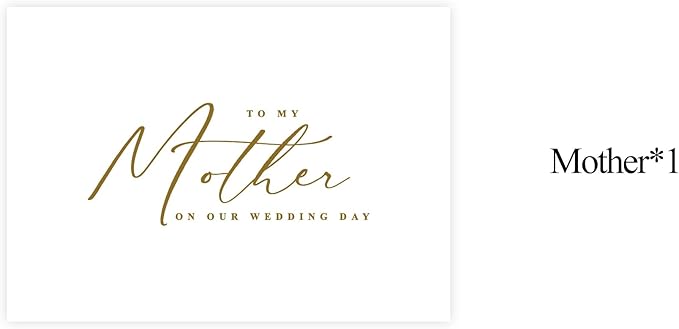 LADY&HOME To My Mother on My Wedding Day Card,Wedding Day Card to Mother,Thank Mother Wedding Day Card (C2:Mother)