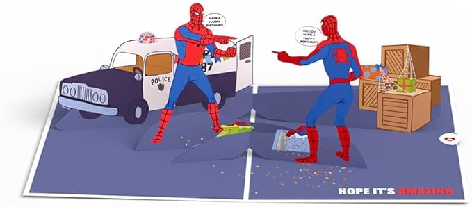 Lovepop Pop-Up Marvel Card - Birthday 3D Spiderman Greeting Card for Boys, Men, Son - Spidey Sense - 5" x 7" - Blank Note Card & Envelope Included