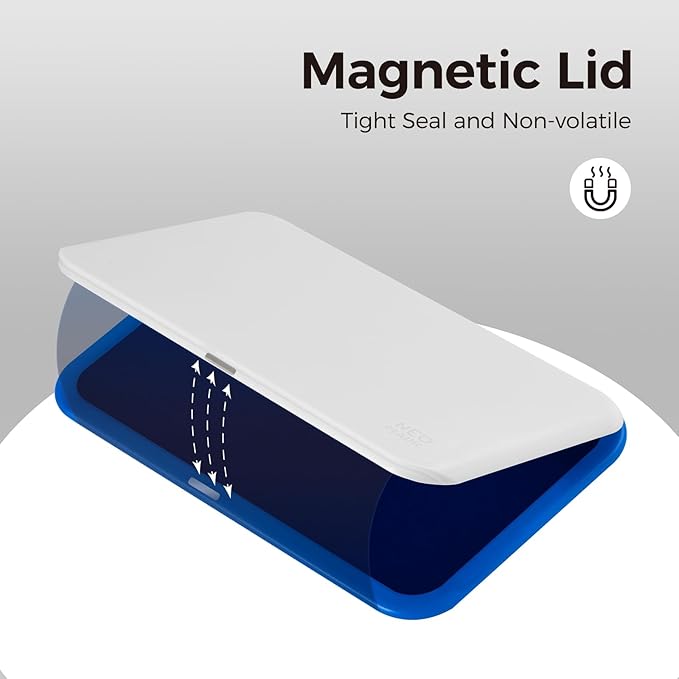 Large Stamp Pad - 3.50"x 6.25", Magnetic Lid, Premium Quality Felt Stamp Pad (Blue)