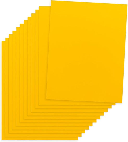 Hygloss Yellow Colored Paper - 24 lb, 89 GSM, Acid-Free, Fade-Resistant, 8.5x11-Inch Letter Size Color Copy Paper, 90 Sheets