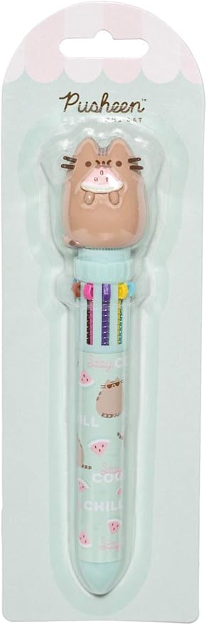 Grupo Erik Pusheen Pen | 10 In 1 Ballpoint Pen With 3D Pusheen Cat Topper | Pusheen Gifts - Pusheen Stationery | Multi Colour Pen | Cute Pen | Kawaii pen - Kawaii Stationery
