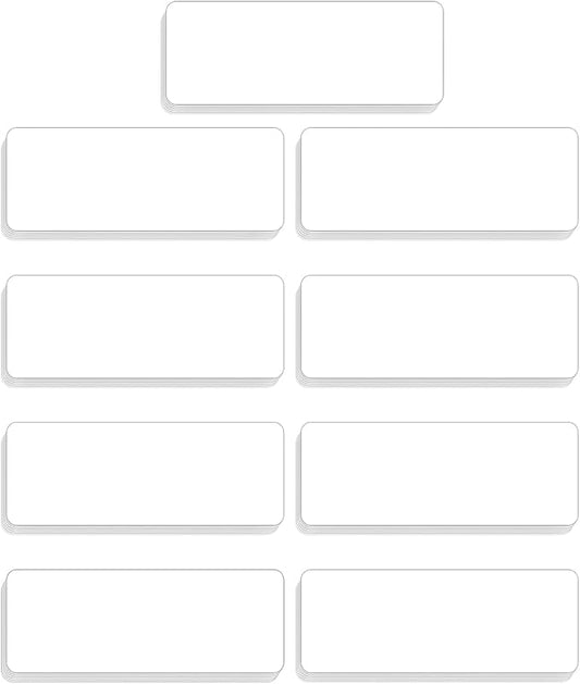 54pcs Magnetic Dry Erase Labels White Name Tags Flexible Reusable Magnetic Label Stickers for White Board Refrigerator Locker Size 3.2"x1.2" by Mositear