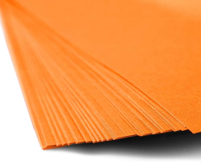 JAM PAPER Colored 24lb Paper - 90 gsm - 8.5 x 11 - Ultra Orange - 100 Sheets/Pack