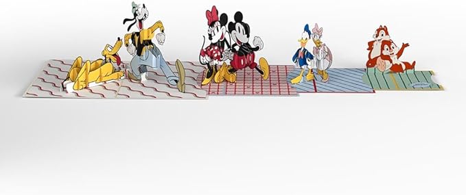 Lovepop Happy Birthday Pop-Up Card for Her and Him- 3D Disney Birthday Greeting Cards for Boys, Girls, Men, Women - 4-in-1 Nesting - 5" x 7" Mickey & Friends Card - Blank Note Card & Envelope Included