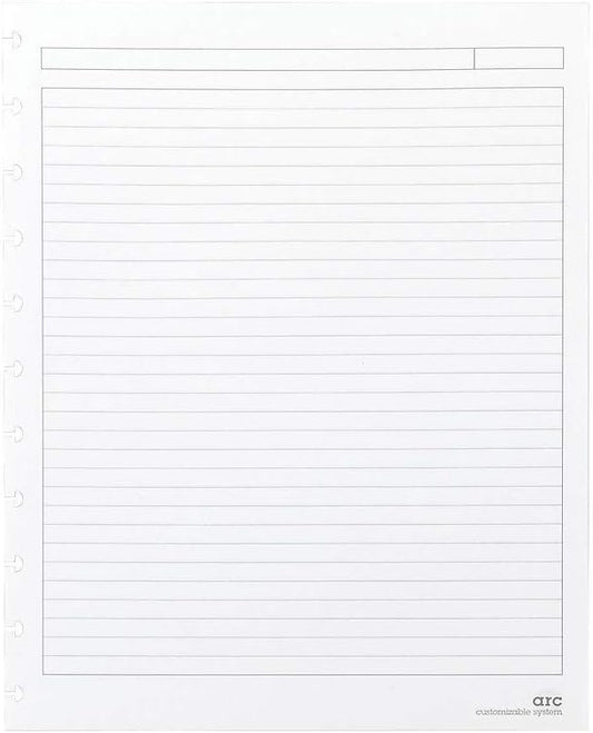 STAPLES Arc Notebook Filler Paper, Letter-Size, Narrow-Ruled, White, 8 1/2" x 11", 50 Sheets