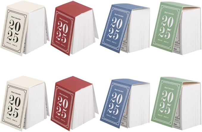 Operitacx Mini Desk Calendar 2025, 8pcs Tear Off Desktop Calendar 2025 Mini Daily Calendar Table Calendar for Scheduler Planner Agenda Organizer Home Office