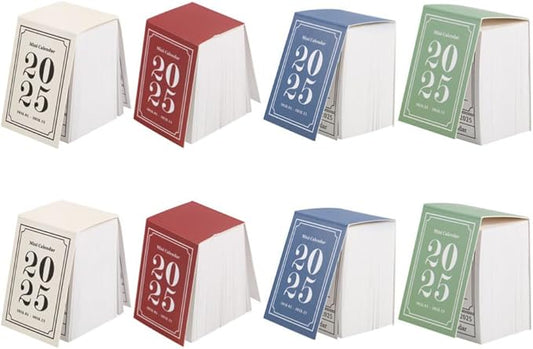 Operitacx Mini Desk Calendar 2025, 8pcs Tear Off Desktop Calendar 2025 Mini Daily Calendar Table Calendar for Scheduler Planner Agenda Organizer Home Office