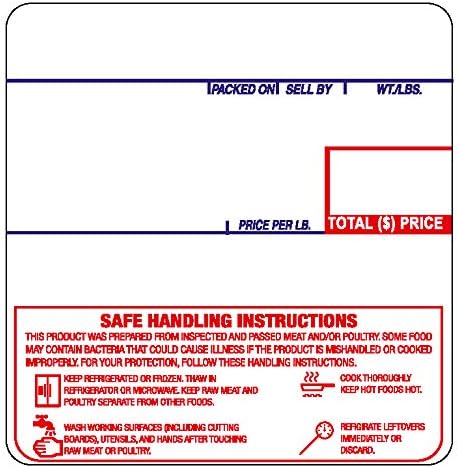 CAS LST-8040 Printing Scale Label, 58 x 60 mm, UPC/Safe, 12 Rolls per Case, CAS Scale Labels 8040, Guaranteed Quality, Try It!.