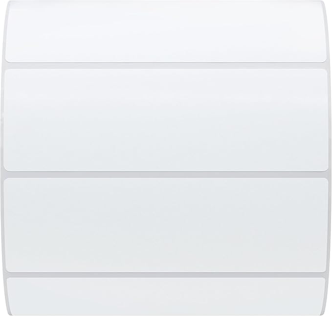 Hybsk 3x1 inch Direct Thermal Labels for Barcodes, Address, Compatible with Rollo Label Printer & Zebra Desktop Printers (3"x1",4 Rolls White)